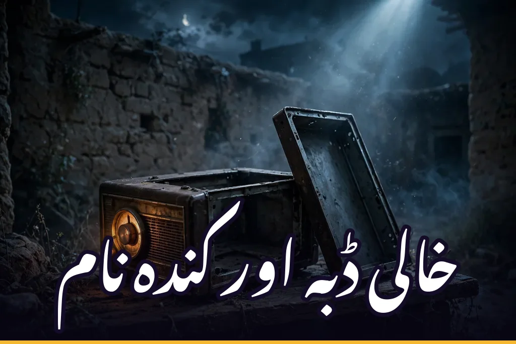 خالی ڈبہ اور کندہ نام