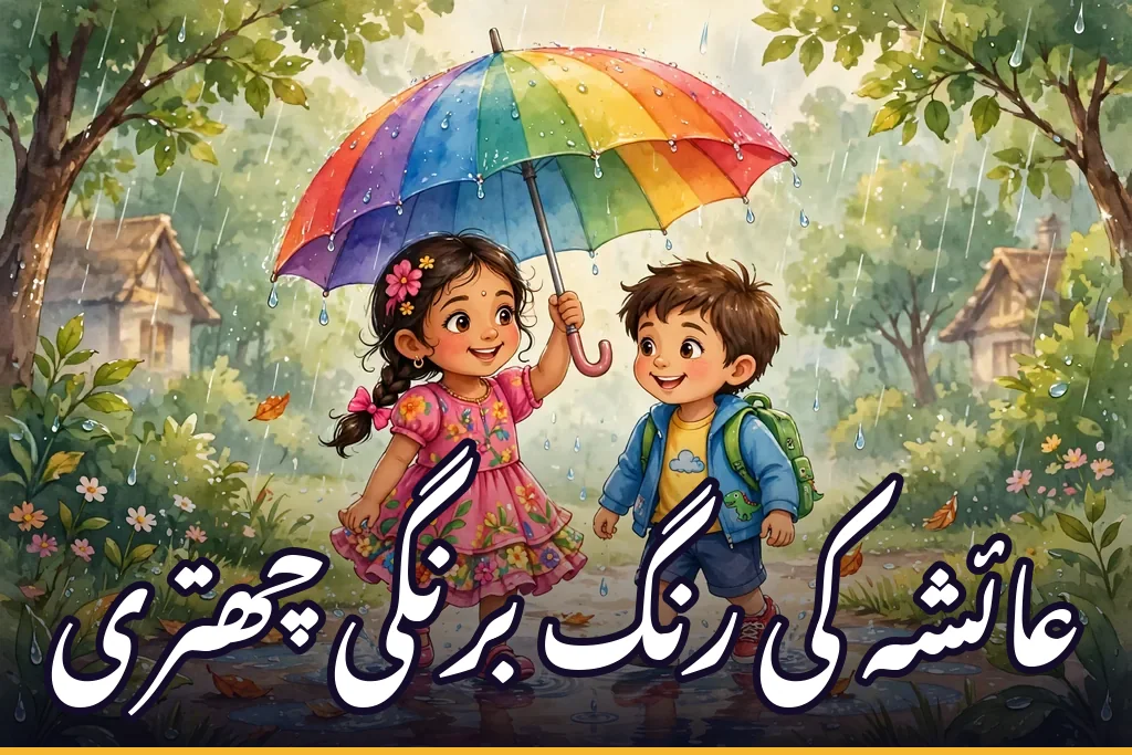 عائشہ کی رنگ برنگی چھتری