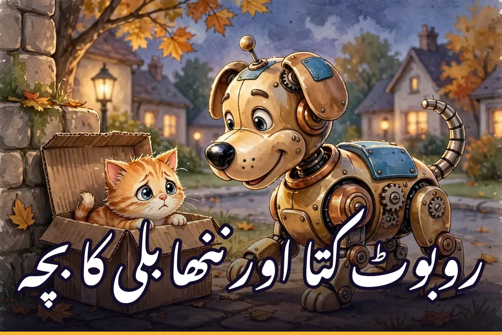 روبوٹ کتا اور ننھا بلی کا بچہ